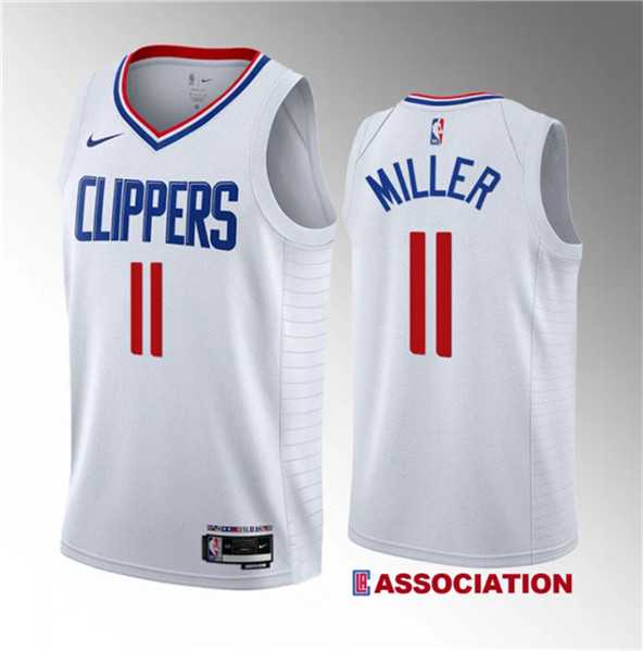 Men's Los Angeles Clippers #11 Jordan Miller White 2023 Draft Association Edition Stitched Jersey Dzhi